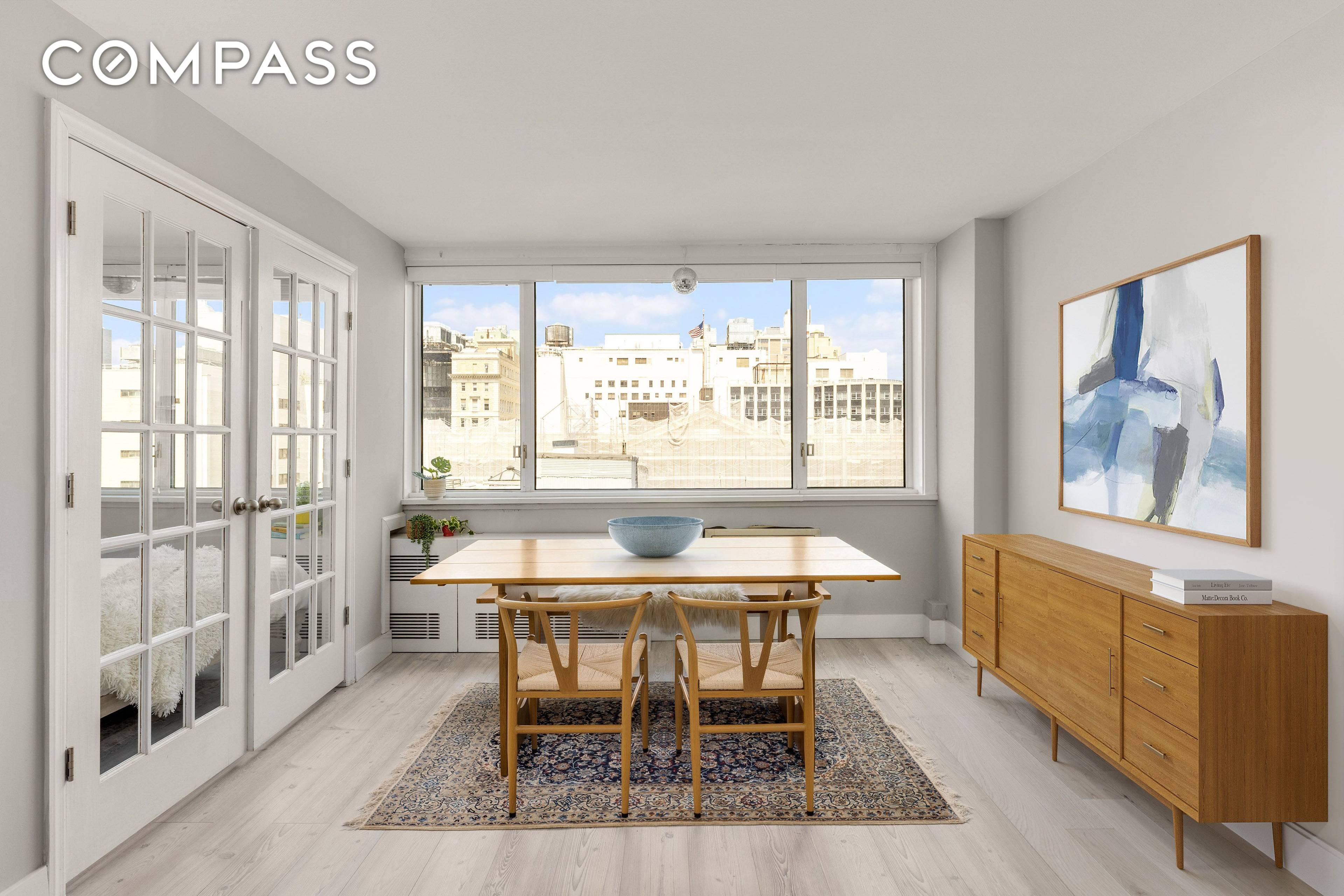 High Floor Studio with Skyline Views at the Crossroads of Gramercy and East Village Perched on the 11th floor of a well maintained elevator co op, this charming alcove studio ...
