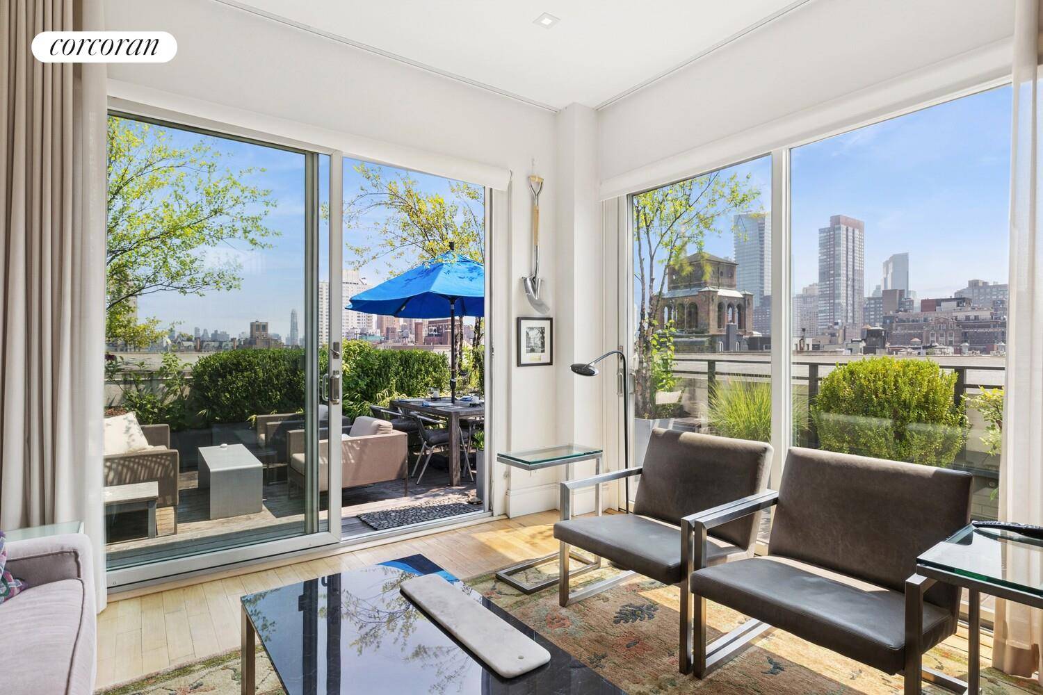TERRACE LOVERS' DREAM ! With 1, 757sf of indoor and outdoor space, this stunning loft like 957sqft one bedroom, two bathroom condominium PENTHOUSE OASIS boasts an 800sqft lushly planted wrap ...