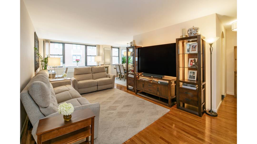 Corner unit, approximately 1400 square feet, with sunny Eastern and Northern exposures.