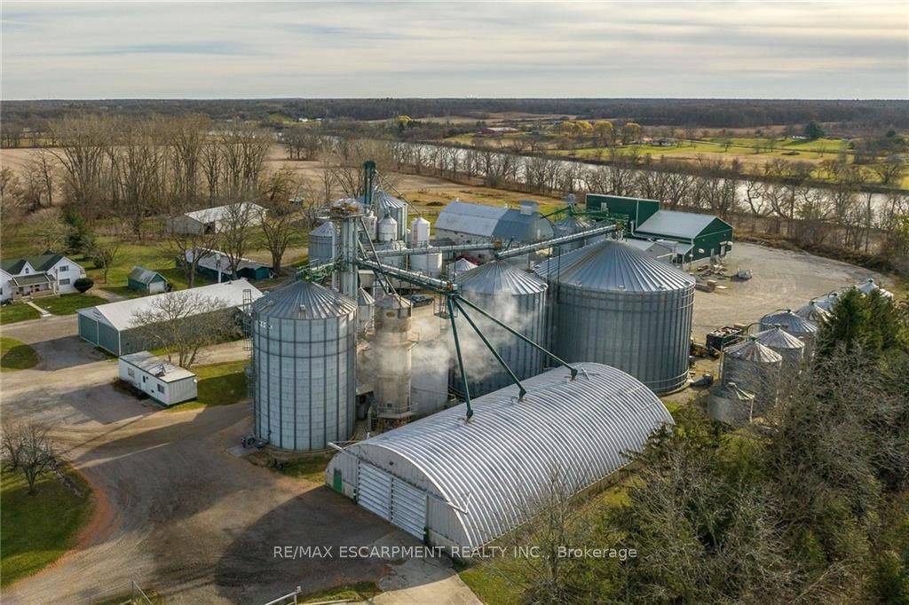 Established GRAIN ELEVATOR SEED CLEANING FACILITY located SE of Brantford 403 40 min to grain export processing facility in Hamilton incs 51.