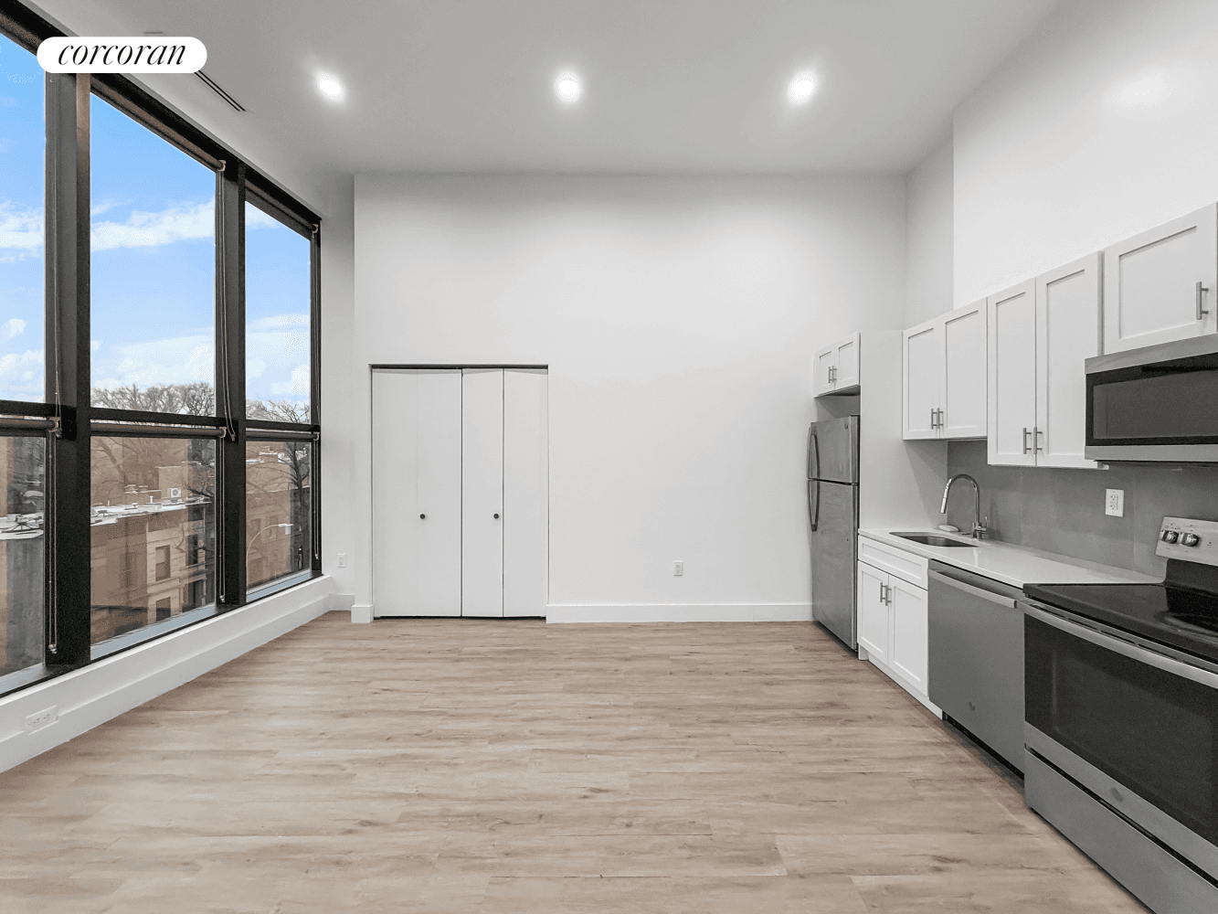 Stunning one bedroom penthouse with private terrace, contemporary design and floor to ceiling windows for optimal natural light now available in Stuyvesant Heights !