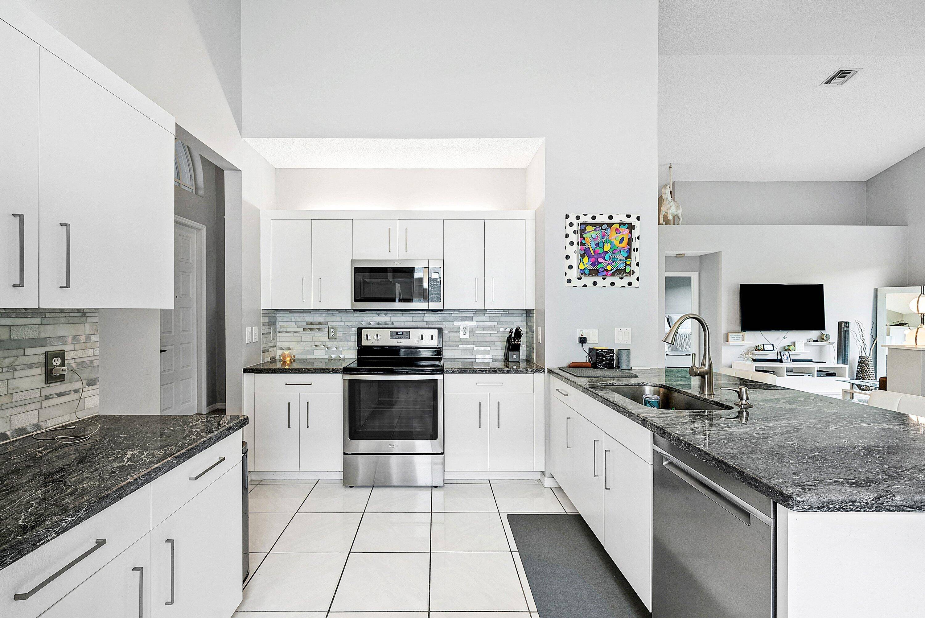 This single story, 3 bedroom, 2 bathroom home is nestled on a large lot and boasts an open floor plan.