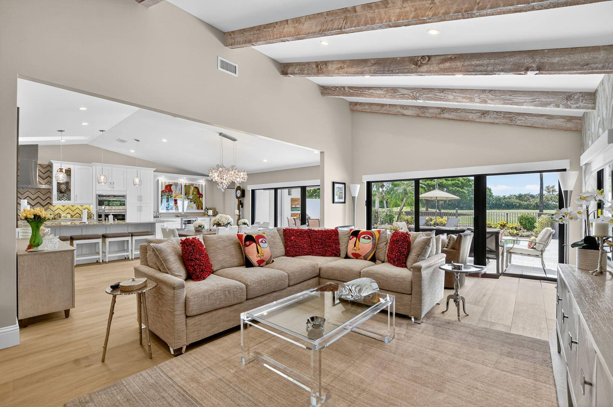 Step into this beautifully renovated attached home, offering effortless single level living and a private pool oasis.