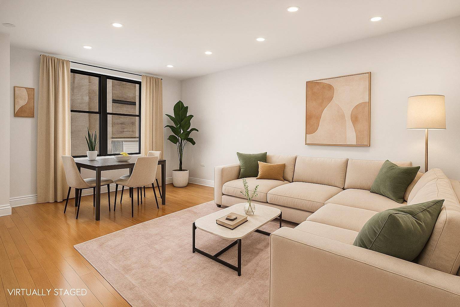 This spacious 1 bedroom, 1 bathroom home offers a practical layout with an open concept kitchen and living area.