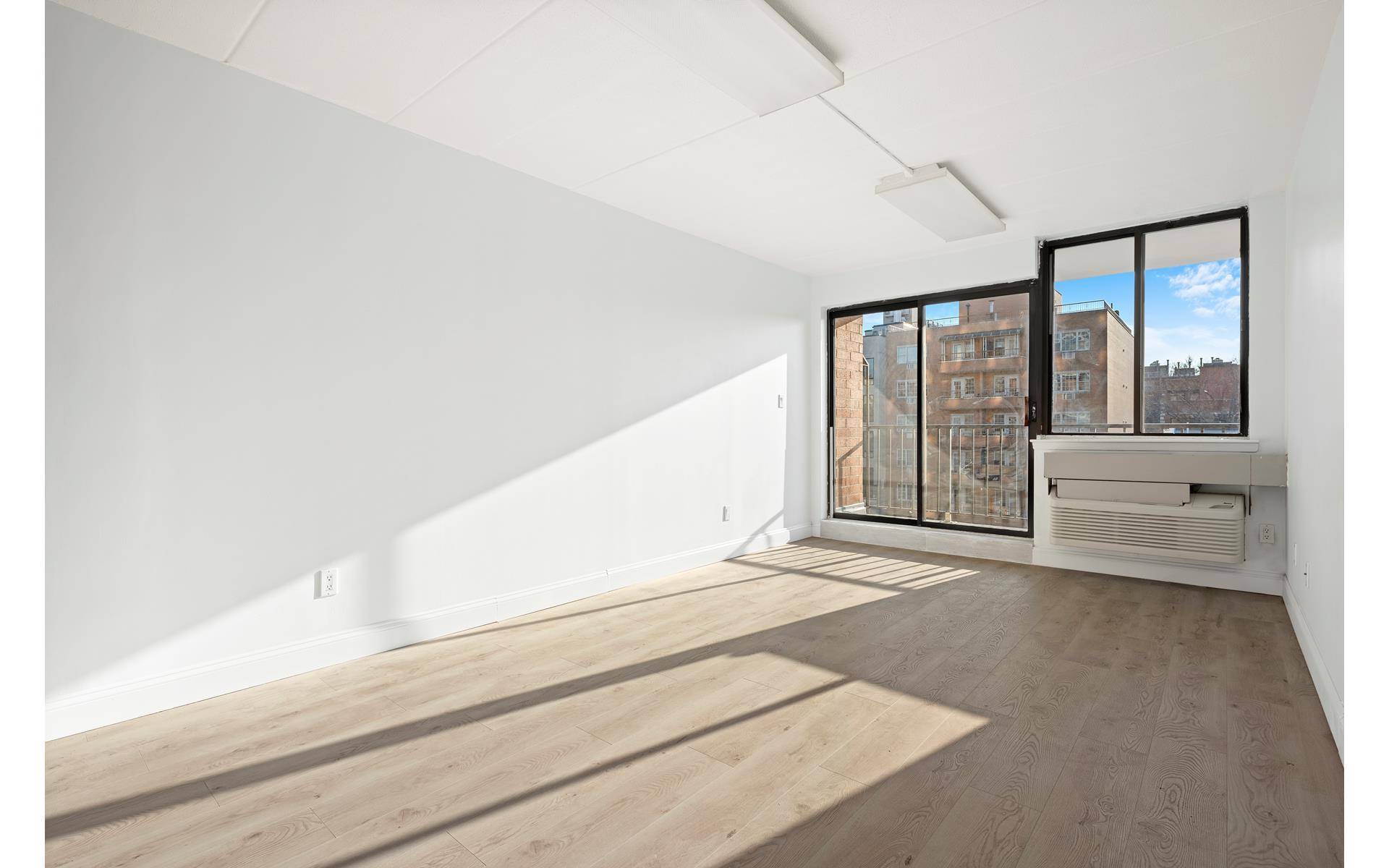 Fabulous light bathed one bedroom one bathroom apartment with a private terrace, on the 3rd floor of the Crescent Tower in Astoria !