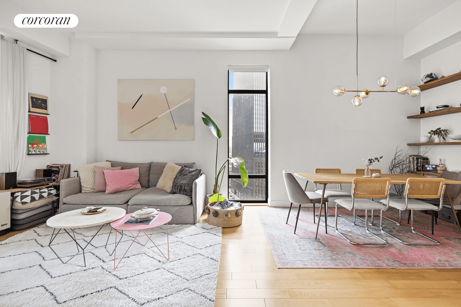 Perched high above the crossroads of Fort Greene, Boerum Hill, Downtown Brooklyn and Park Slope, this spacious, modern two bedroom, two bath condo leaves nothing to be desired.