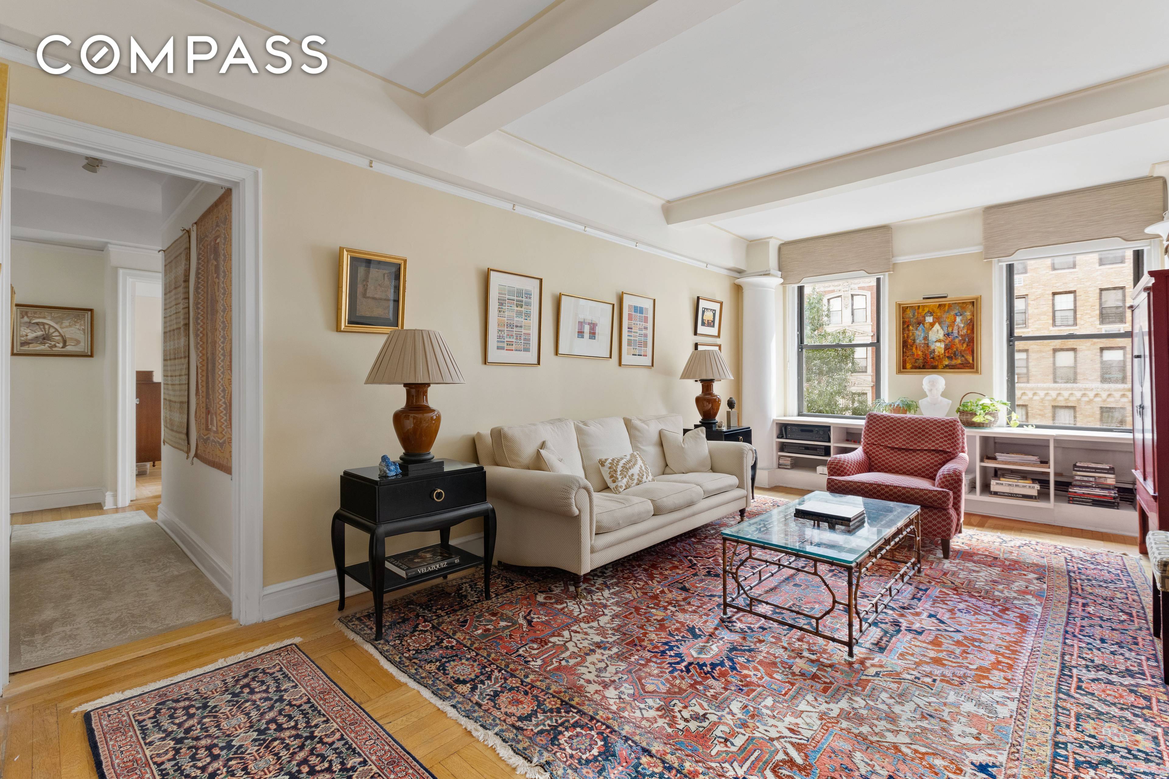 PARK BLOCK, DOUBLE CORNER, EMERY ROTH DESIGNED DANDY 3 POSSIBLE BEDROOMS see alternate plan 2 CURRENT BIG BEDROOMS 1 BIG amp ; FLEXIBLE DINING ROOM possible 3rd BR TIMELESS TREE ...