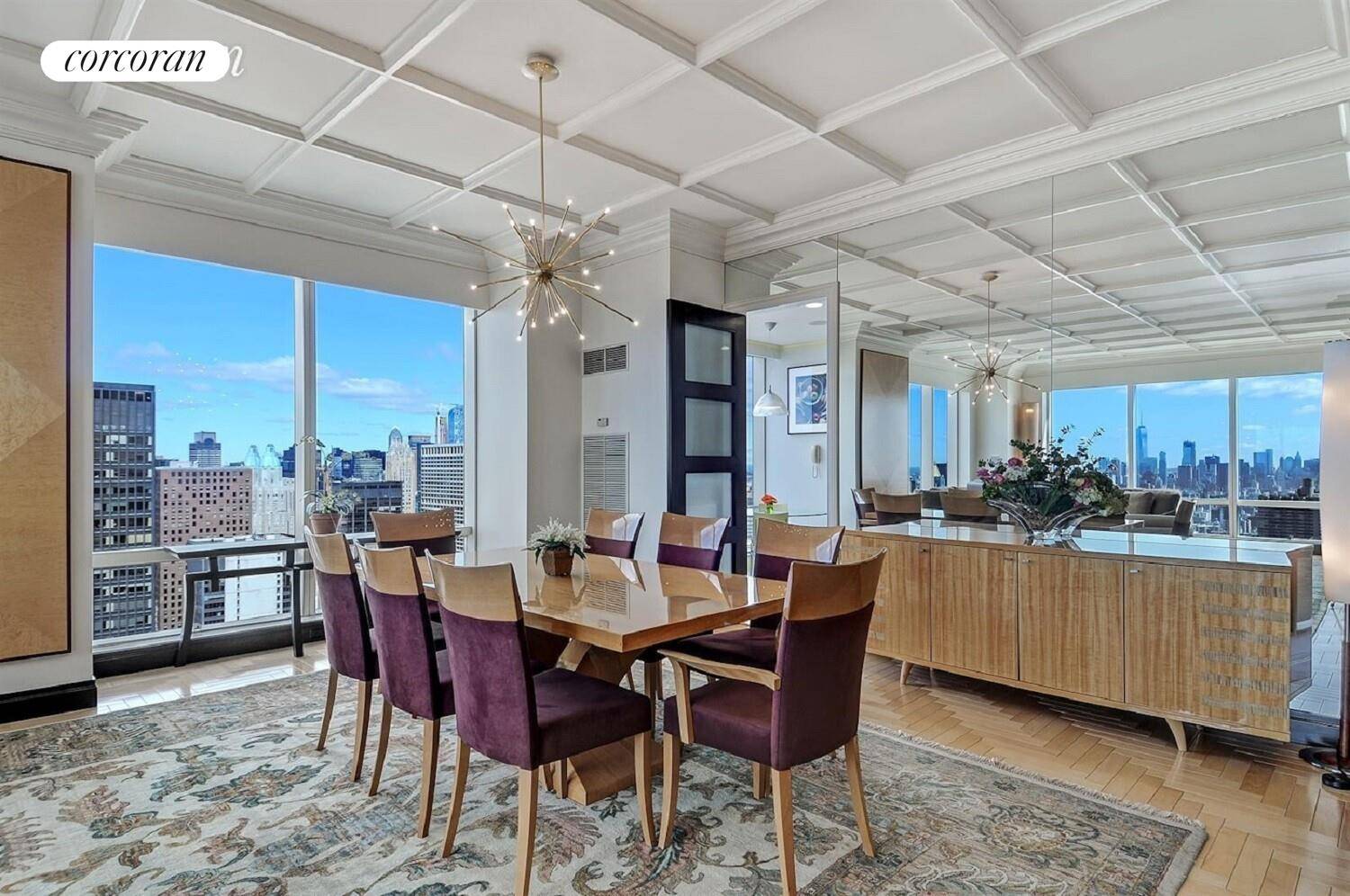 Welcome to an exquisite Fully Furnished residence at 845 United Nations Plaza, Unit 61C, where luxury meets breathtaking cityscapes.