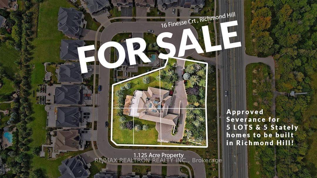 Approved Severance for 5 LOTS amp ; 5 Stately homes to be built in Richmond Hill !