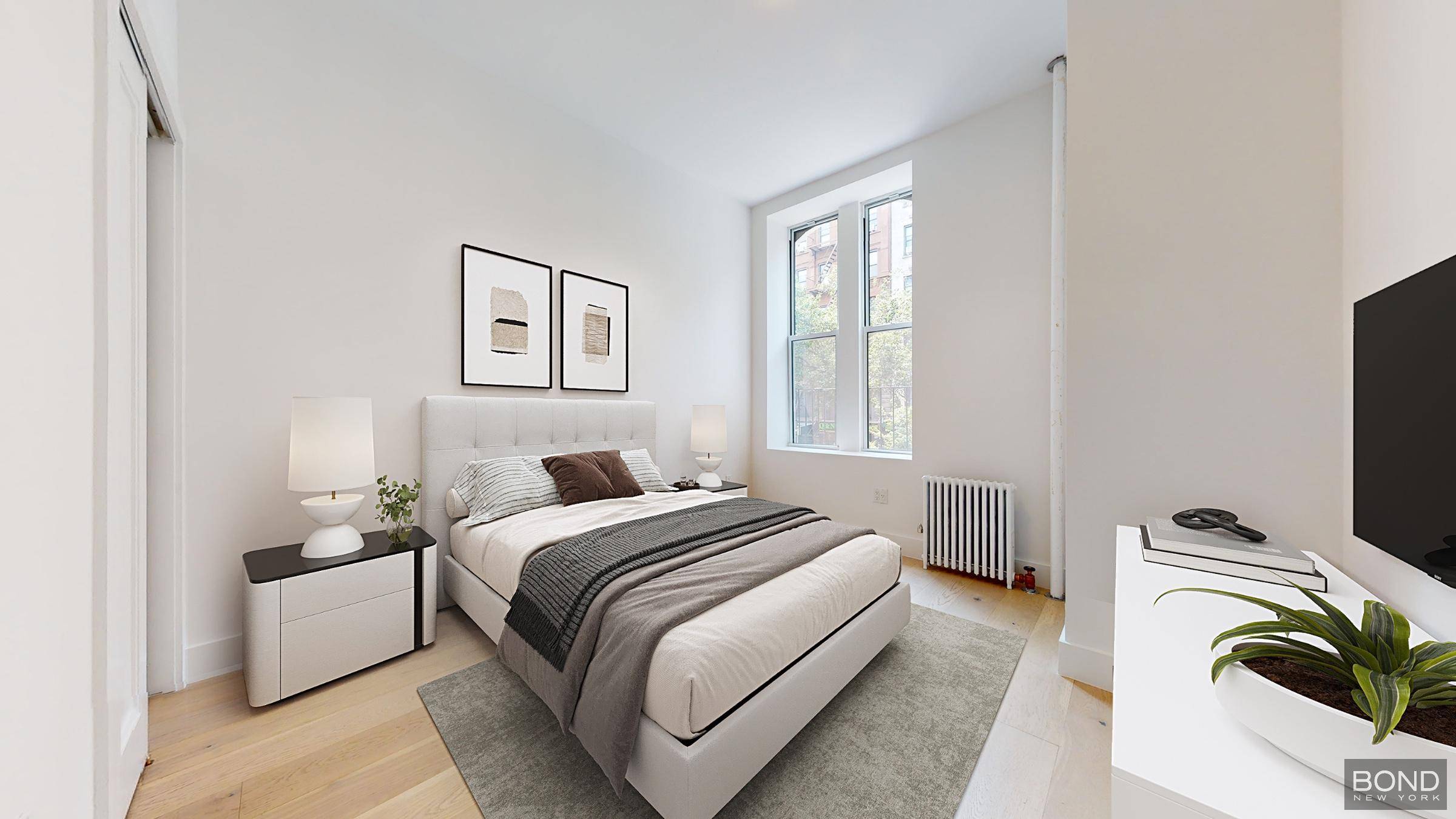 Massive and renovated 3 bedroom 2 bathroom in prime East Village.