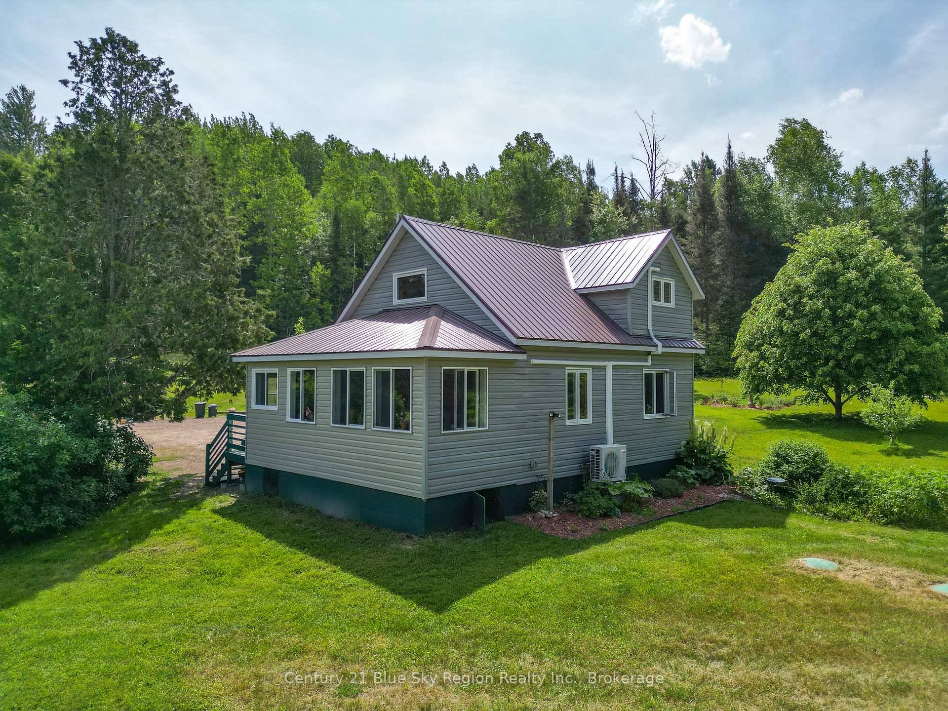 Welcome to this stunning chalet style 2 bedroom, 1 bathroom home, which was built in 2018 and is also nestled on 90 acres, with the Pautois creek running through the ...