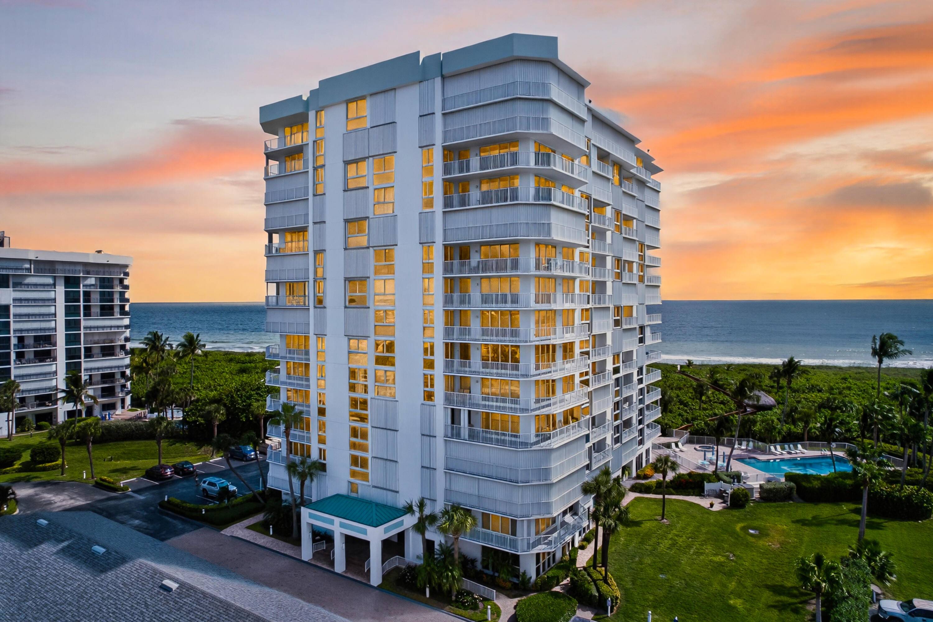 SW CORNER unit with rare 3rd bedroom, the Angel Floor plan at Aquanique Ocean Club is an exceptional find.