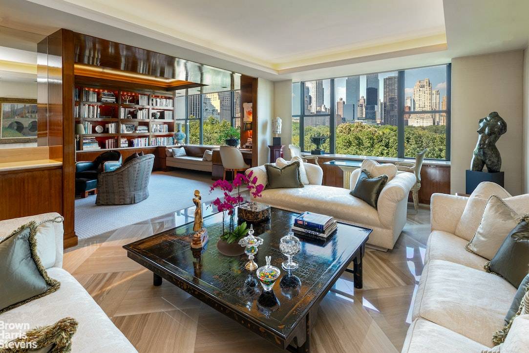 Presenting an exquisite high floor residence on Fifth Avenue at 62nd Street, boasting unparalleled vistas that encompass Central Park's verdant expanse, the iconic western skyline, and the awe inspiring new ...