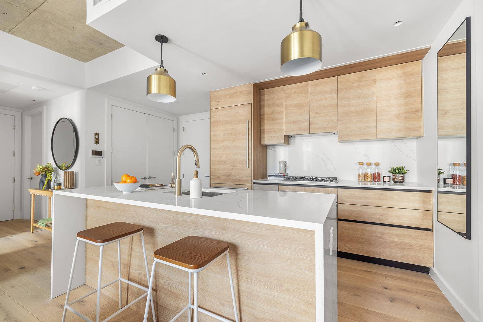Residence 2C is a stunning 2 bed, 2 bath residence with a winged layout providing privacy and functional living.
