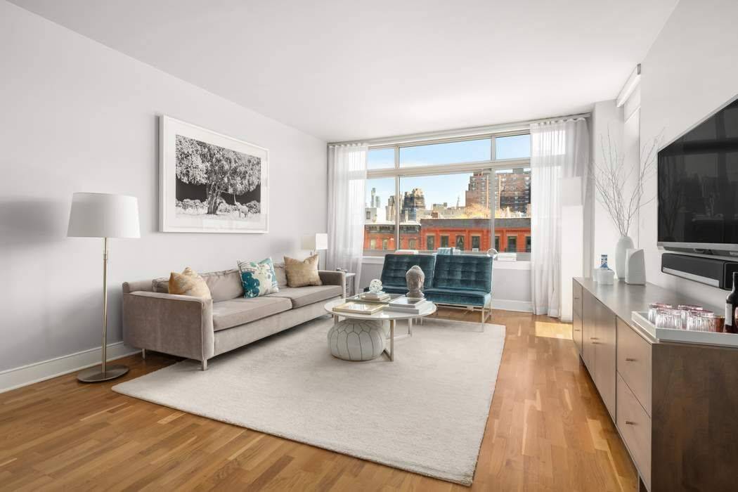 RESIDENCE Perched high above the Far West Village in 99 Jane Street, this oversized two bedroom, two bath condominium captures sweeping south and east exposures with open, cinematic views stretching ...