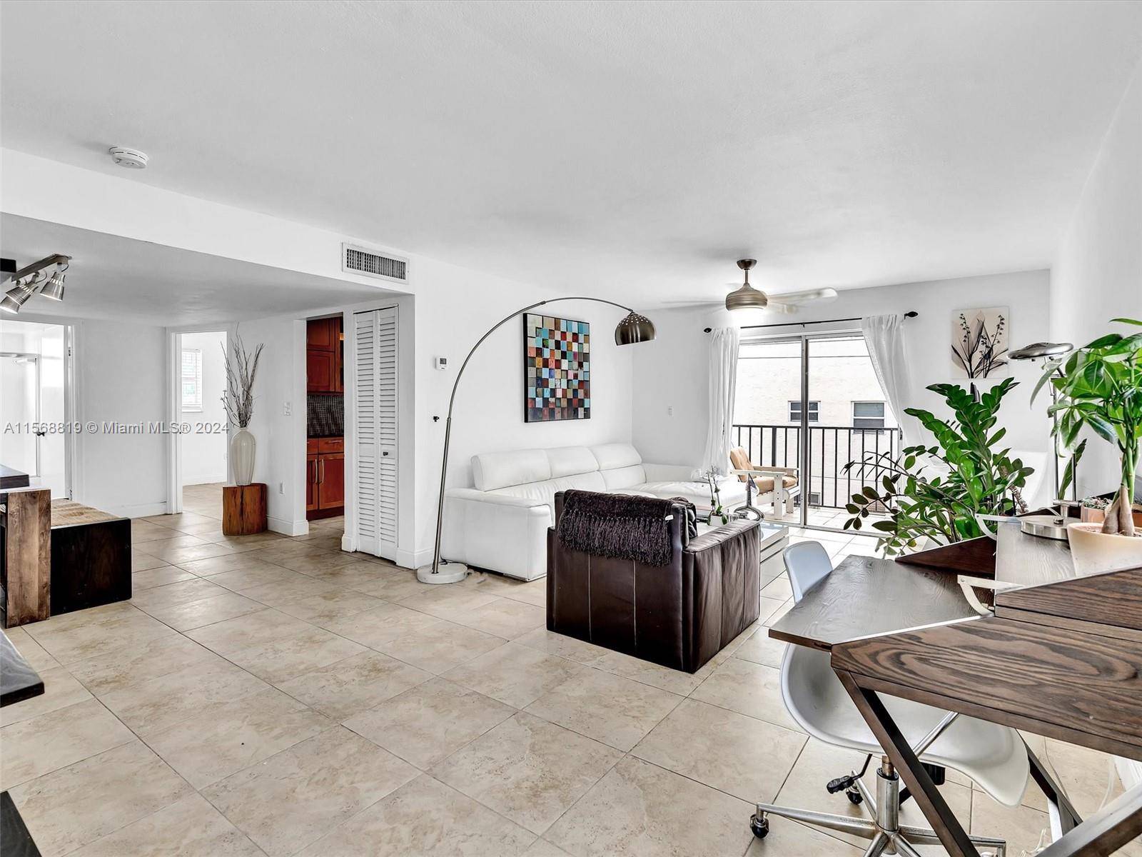 Cozy, spacious, updated charming 2 bedroom 2 bathroom unit in the heart of South Beach.