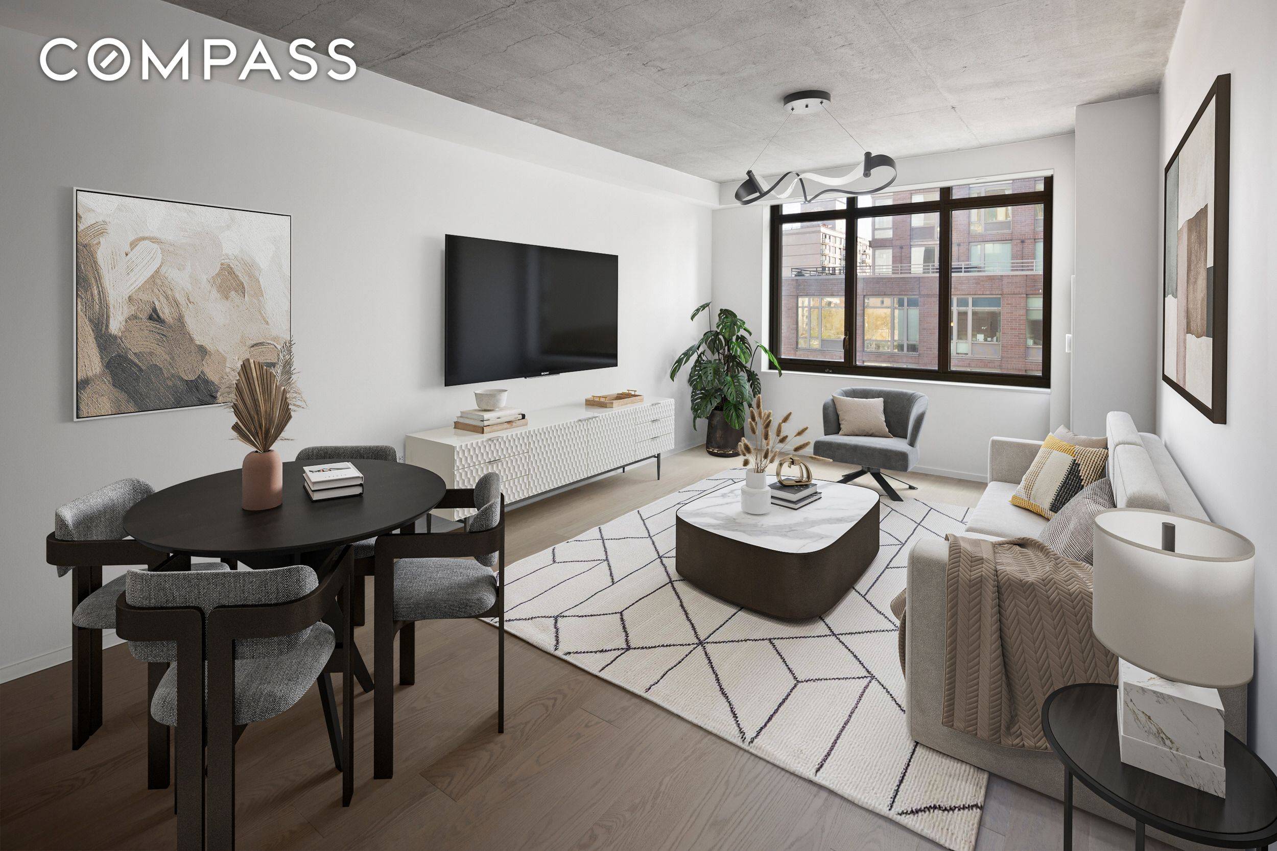 This meticulously designed one bedroom, one bathroom condominium offers a perfect blend of functionality and modern aesthetics for modern city living.