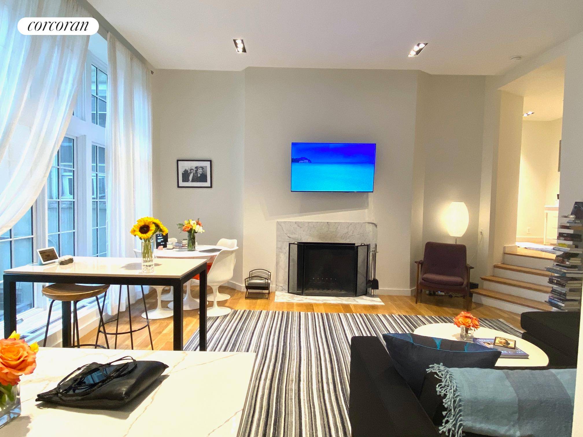 Come see this ELEGANTLY RENOVATED rarely available one bedroom, on what is undoubtedly one of the finest tree lined blocks in the West Village, Commerce Street.