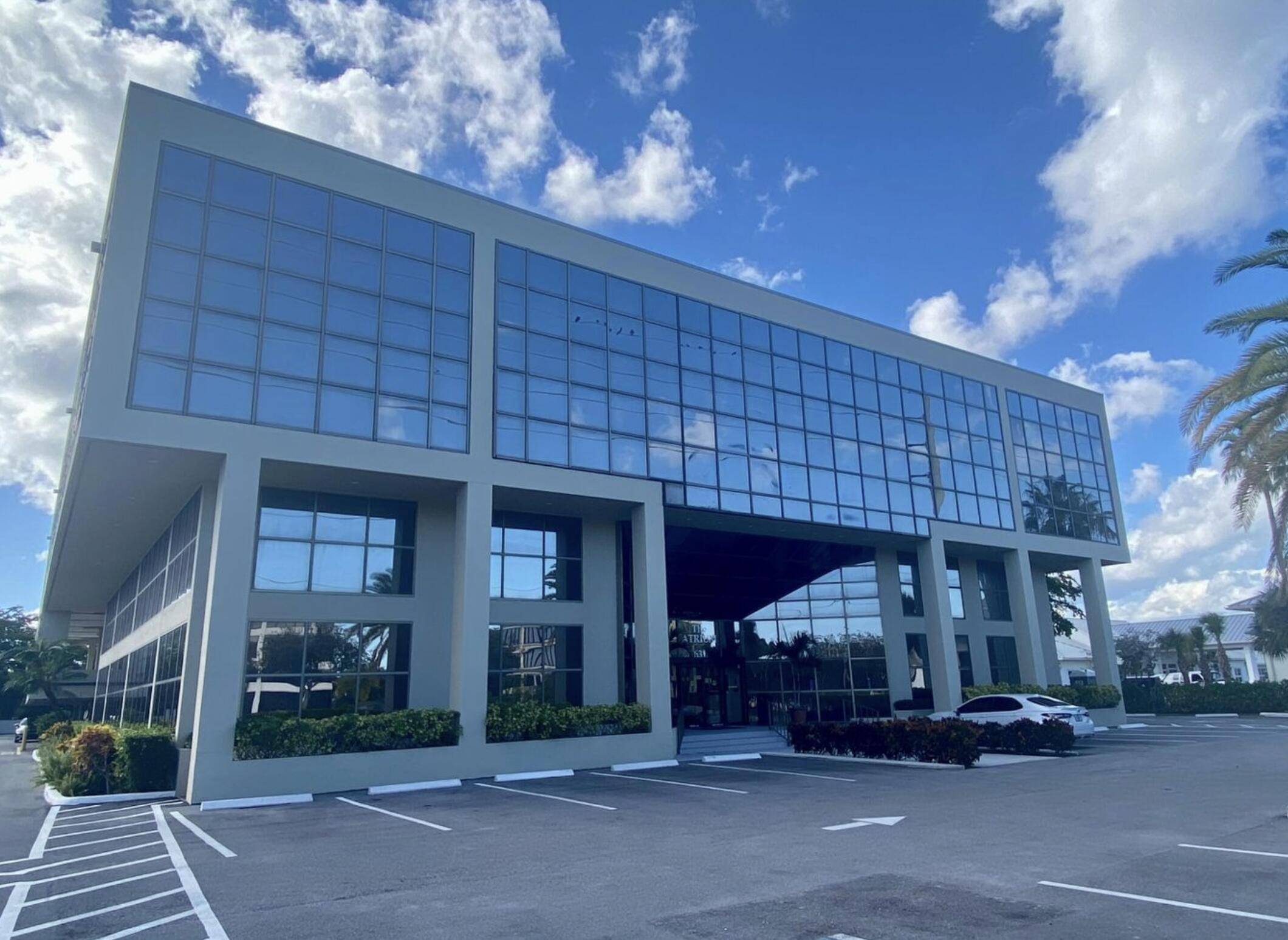 Professional North Palm Beach office space available immediately and partially furnished for lease, with efficient layout of 1, 265 rentable SF, in The Atrium building.
