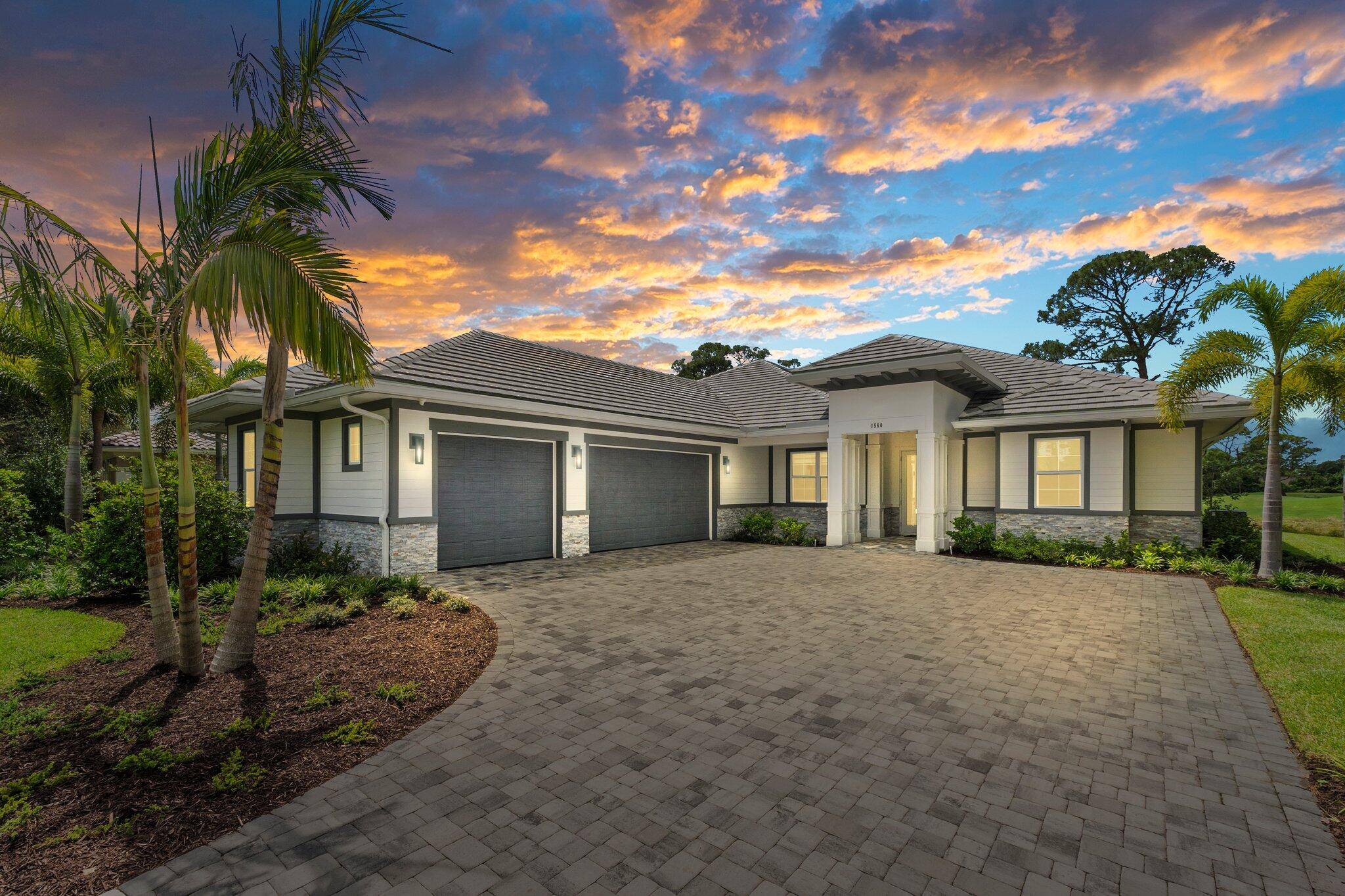 Welcome to your dream oasis, where luxury meets functionality in this stunning new construction home nestled on the pristine golf course, right at the first hole.