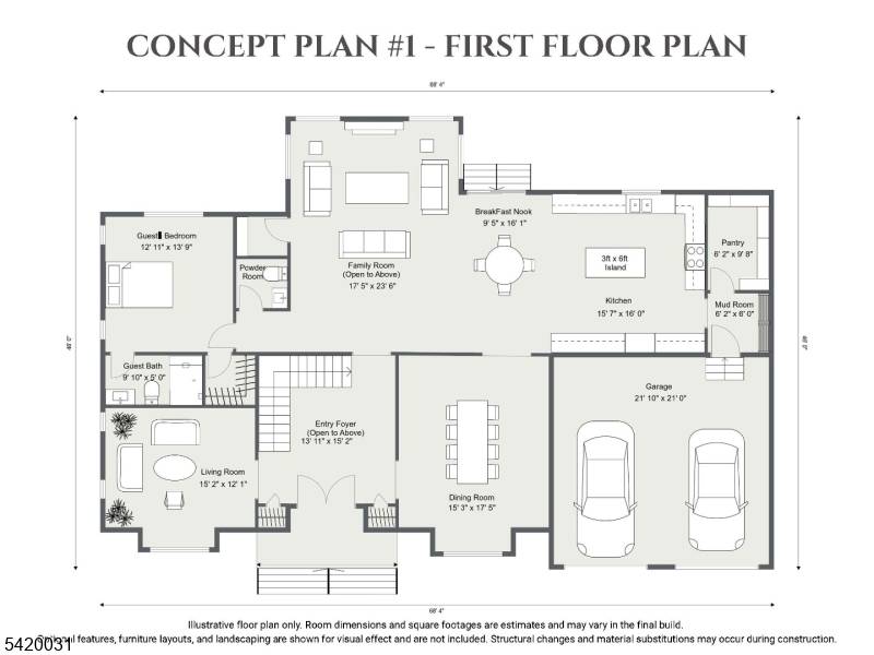 This stunning new construction home in Hillsborough offers 5 bedrooms and 4.