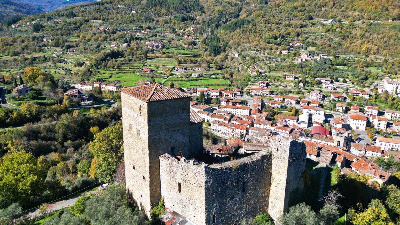11th-century castle in Casentino, with restored keep, frescoes, large halls and spaces to be converted into a residence or luxury resort.