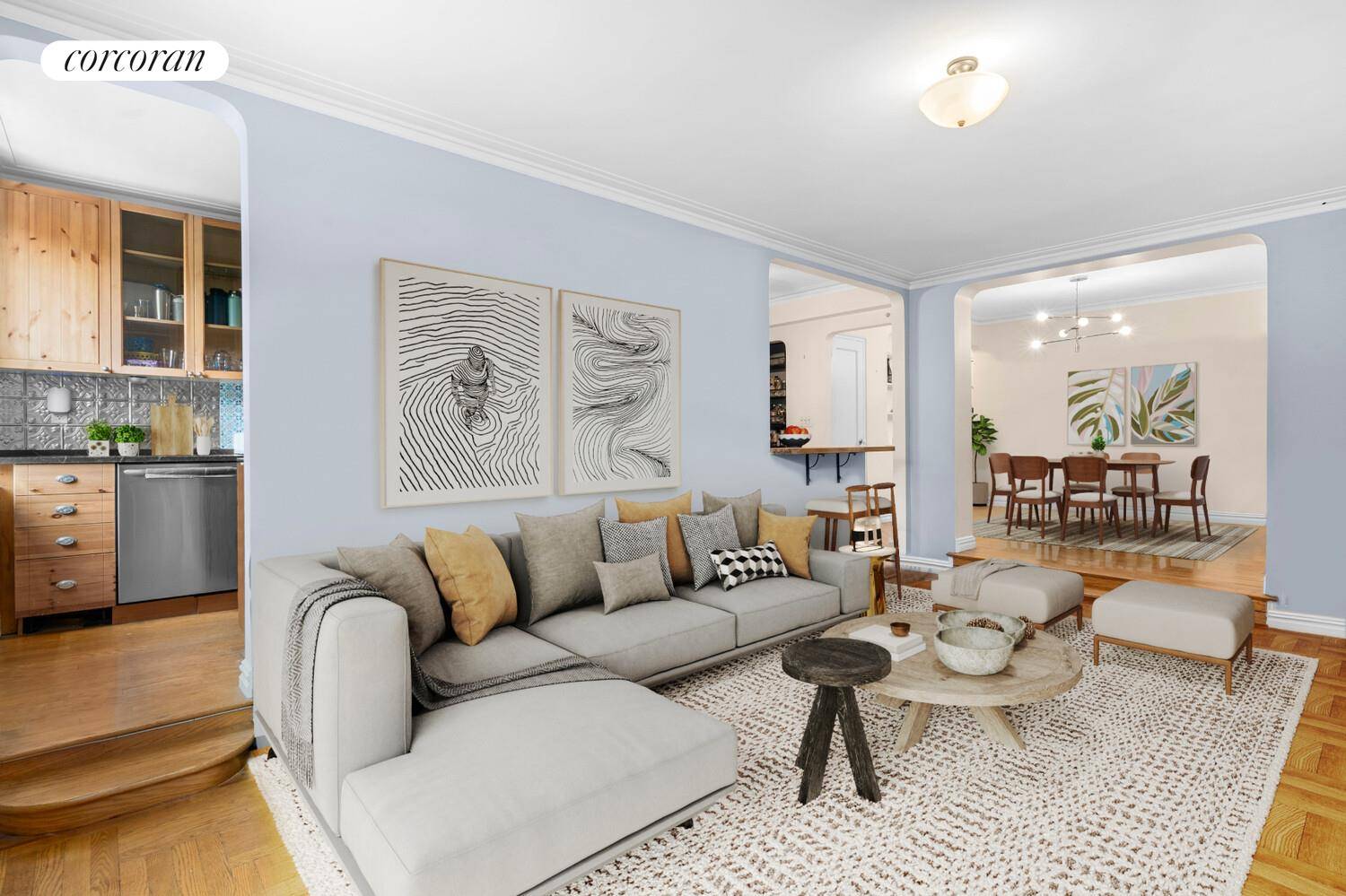 Welcome to this bright and elegant 2BR 2BA corner residence at 50 Park Terrace East.