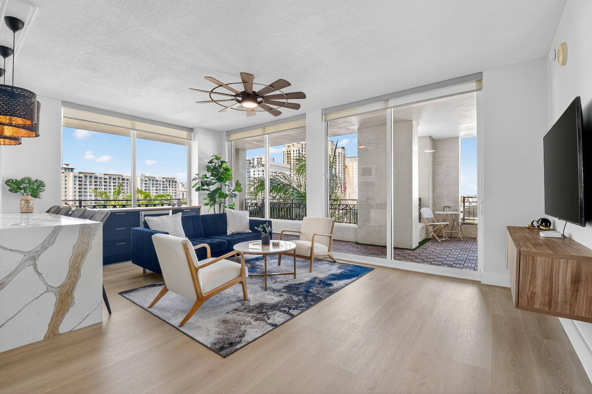 Recently renovated from top to bottom with designer finishes this stunning 3 bedroom corner unit in CityPlace South Tower is the one you've been waiting for !