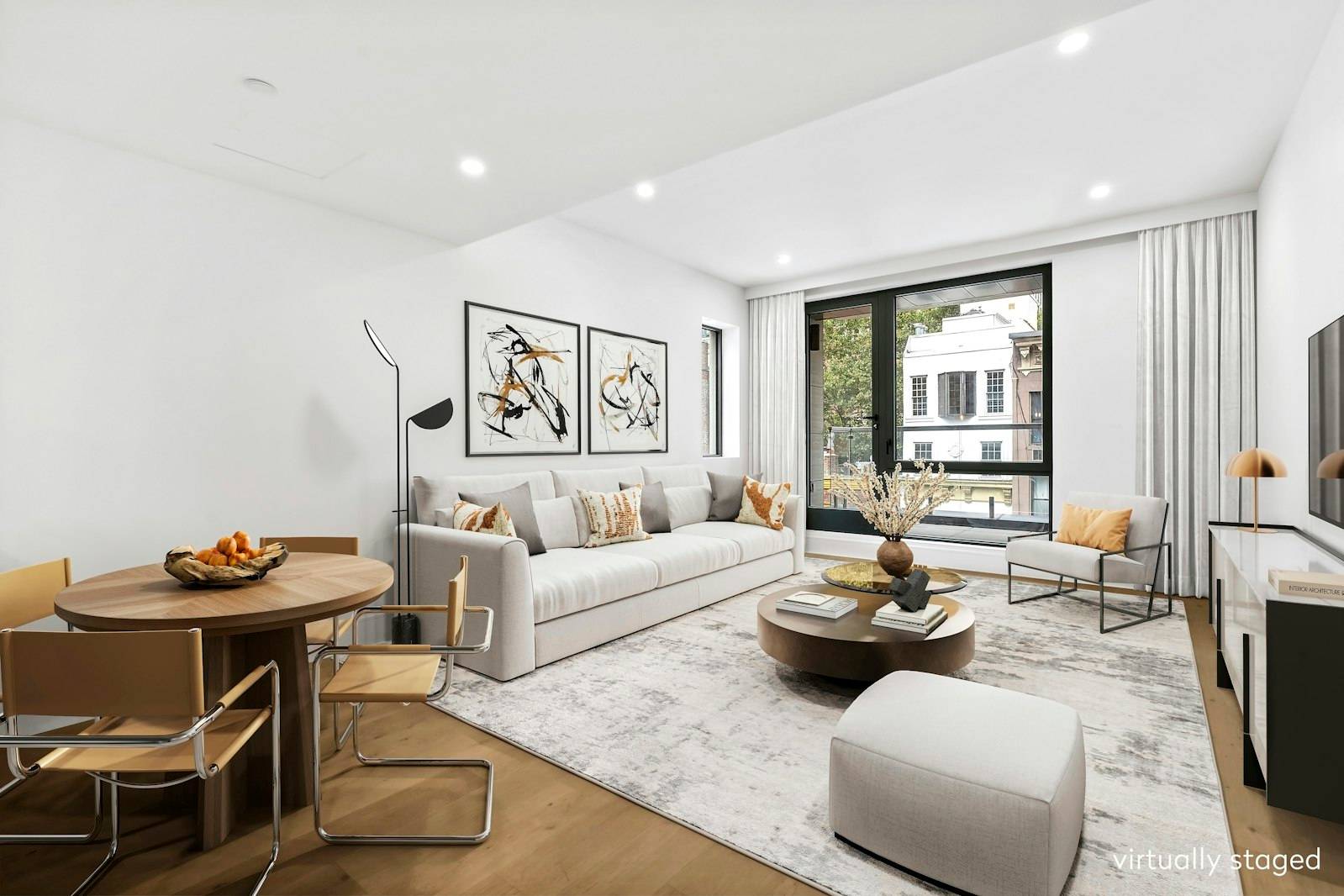 IMMEDIATE OCCUPANCY Residence 6A is a captivating half floor, three bedroom, three bath home with a private balcony, spanning 1, 449 square feet.