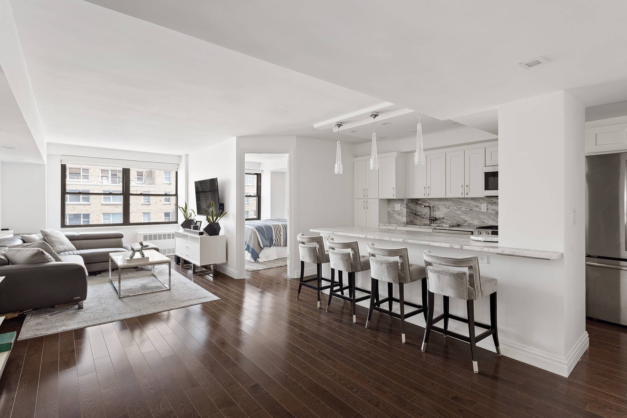 Welcome home to this spectacular high floor, pristine two bedroom, one bath apartment that offers tons of living space with an abundance of natural light, stunning eastern sunrise views, and ...