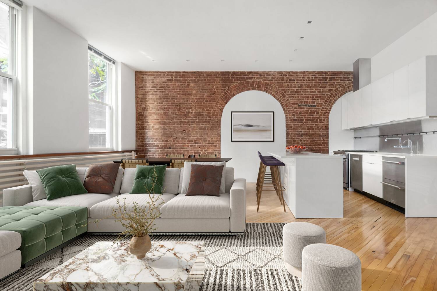 Renovated classic loft studio on one of the most prime blocks of Tribeca !