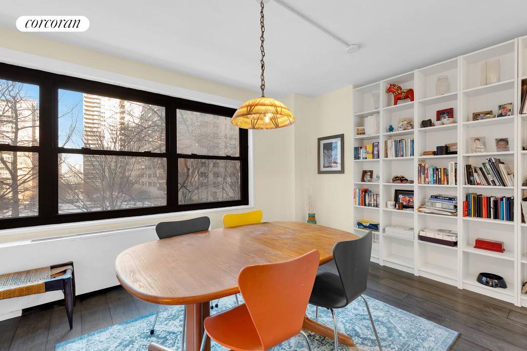 Residence 2E at 160 West End Avenue is a southwest facing corner two bedroom, two bath home with a practical layout, strong natural light, and private outdoor space in the ...