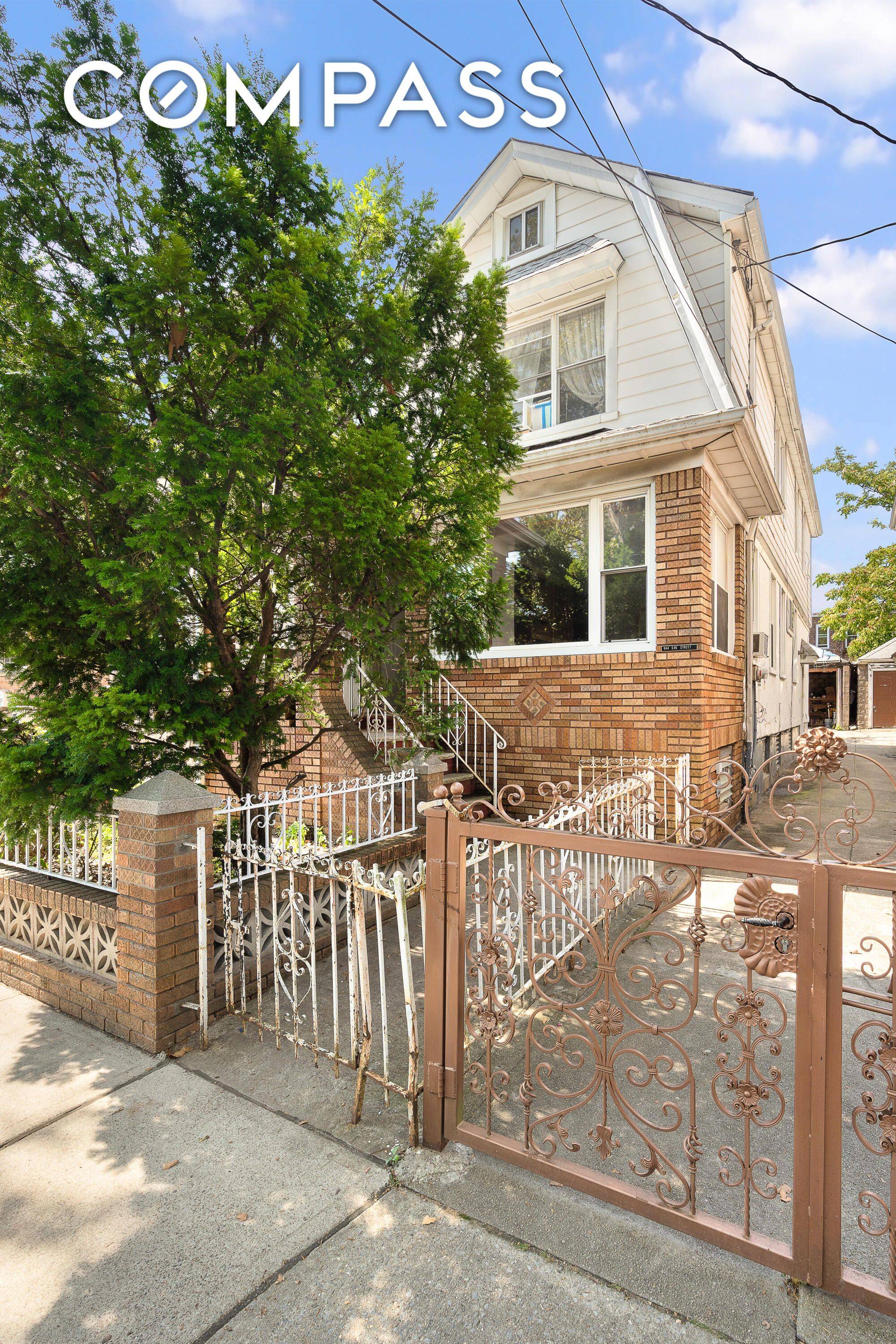 Welcome to this charming semi detached two family home in Flatbush, tucked away on a picturesque block with lots of friendly neighbors.