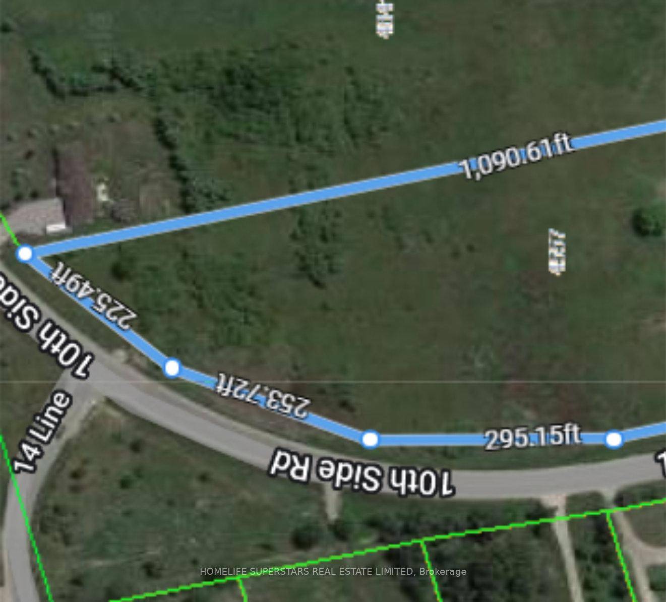 In Alliston, Ontario. Approximately 1000 sq ft of EXTRA WIDE frontage on 10th sideroad.