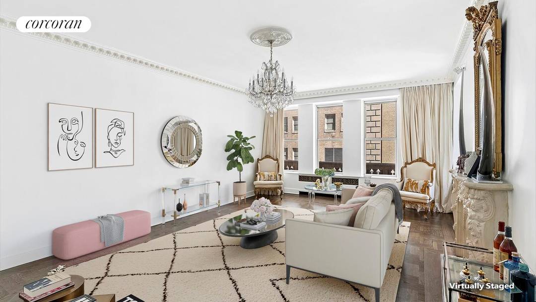 Meticulously Reimagined Prewar two bedroom two bathroom with Grand Scale, 10' Ceilings, and Designer Finishes !