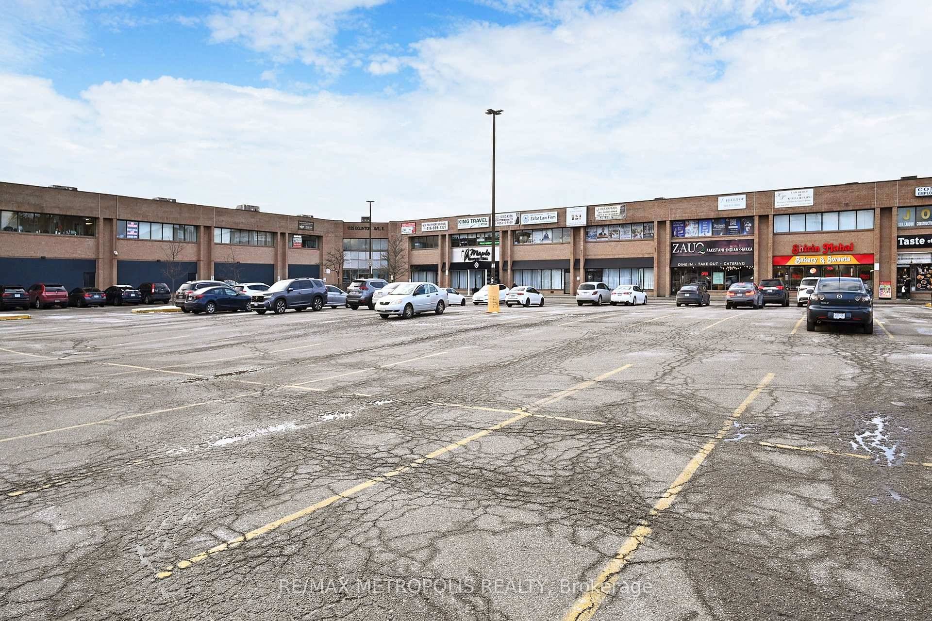 Great exposure in a heavy traffic area with direct frontage on Eglinton Ave E near 401,, 403, 427, and QEW !