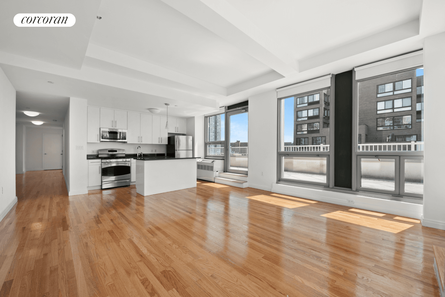 Stunning, corner 2BR 2BA with a 670 square foot private roof terrace !