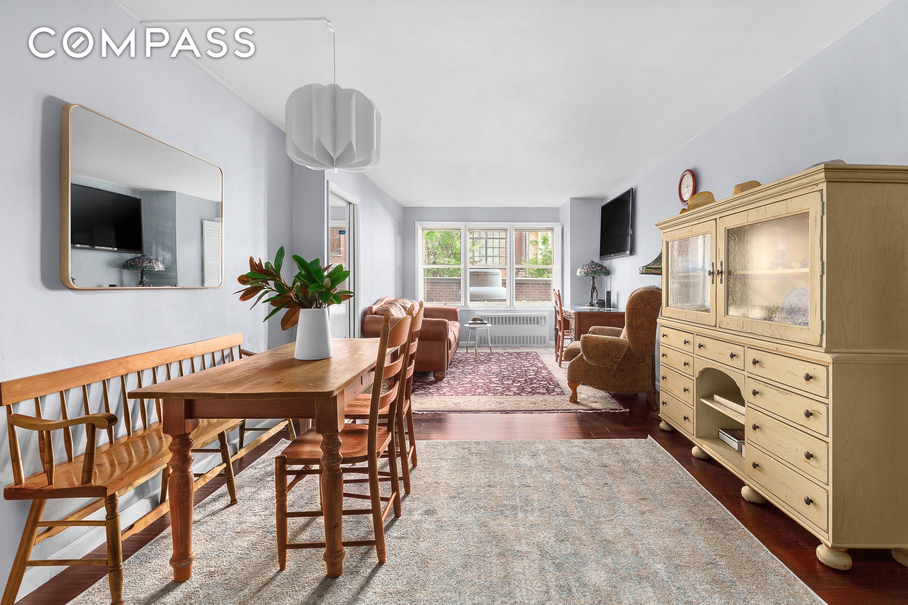 Welcome home to this tastefully renovated one bedroom with townhouse views at 1199 Park, a premier full service cooperative on Park Avenue in Carnegie Hill.