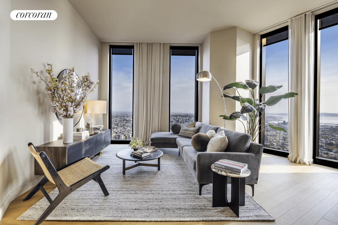 Immediate occupancy. Designed by award winning SHoP Architects, residence 56F is a generously proportioned 1, 930 SF southwest facing three bedroom, three and a half bathroom home with ceiling heights ...