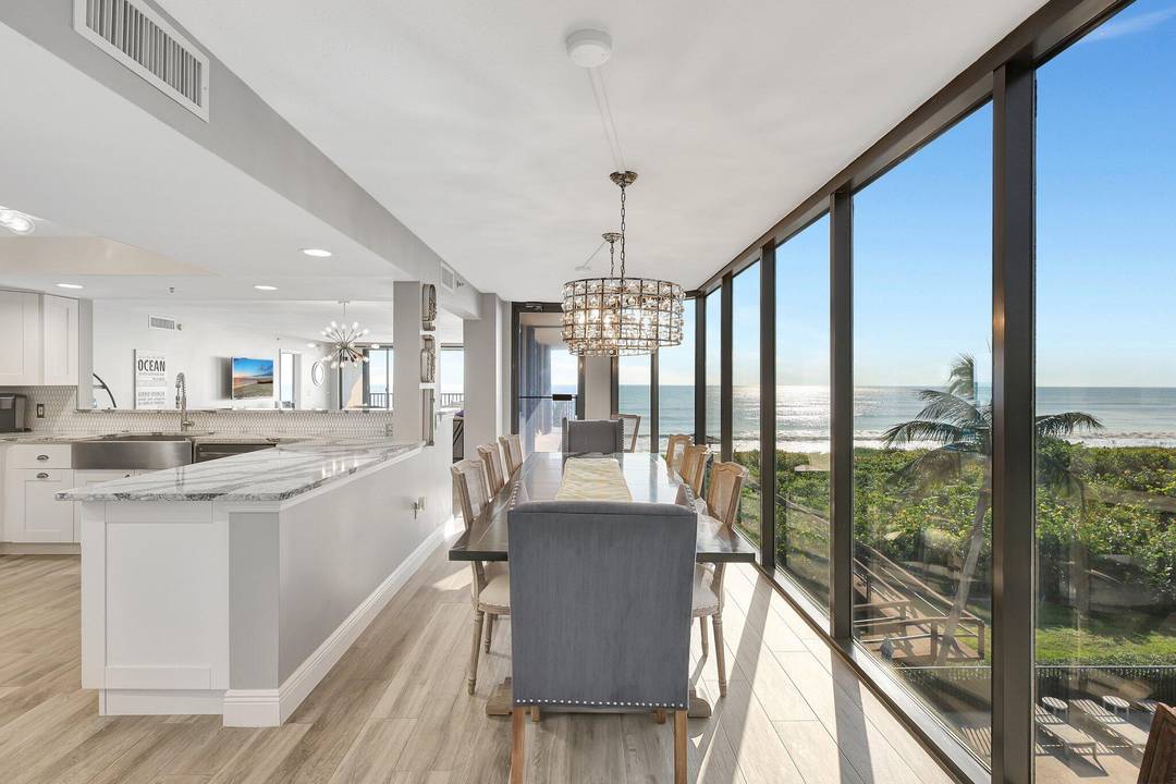 Champagne wishes and oceanfront dreams come alive in this spectacular 4th floor showpiece on North Hutchinson Island.