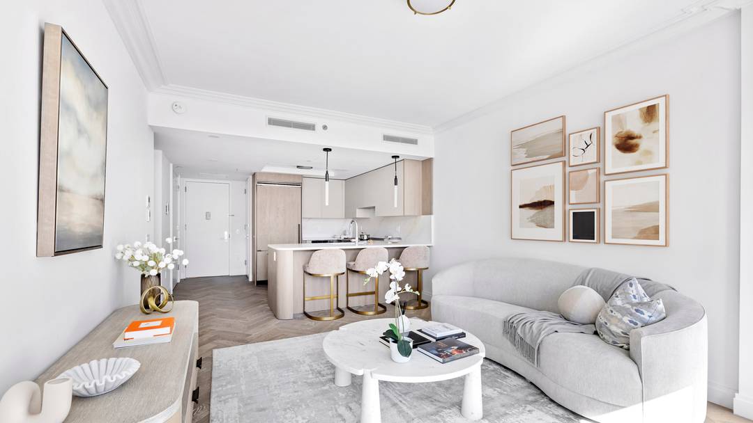 78 29 Austin St Residence 420 Presenting Residence 420 at The Austin, a 1, 062 square foot two bedroom, two bathroom home with interiors by acclaimed Italian design firm S20M.