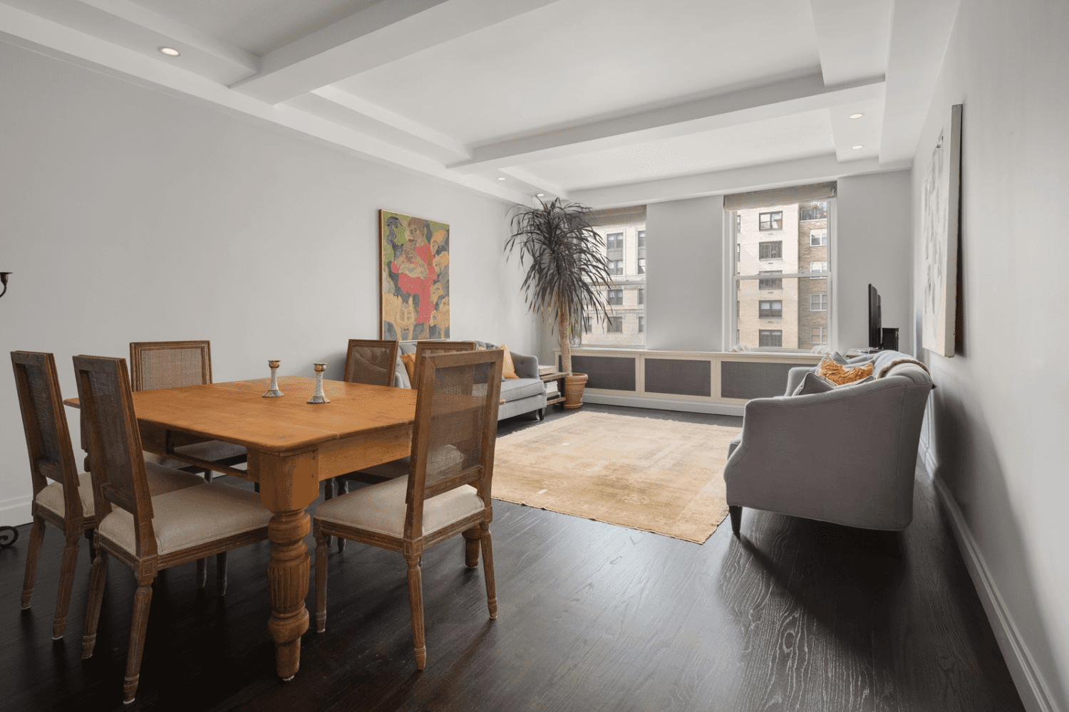 Nestled in a distinguished prewar Park Avenue building, this fully renovated 2 bedroom, 2 bathroom condominium represents the perfect blend of old world charm and contemporary luxury.