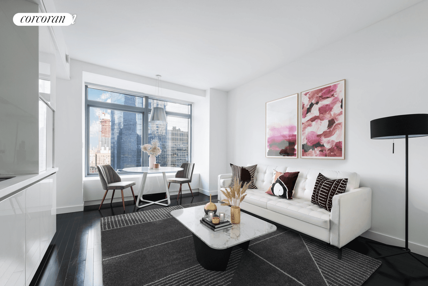 The W Residences Apartment 23D One bedroom Furnished With sweeping views North and of the New York City skyline, this modern one bedroom apartment is flooded with natural light from ...