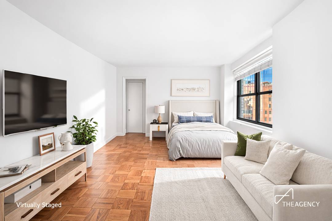 Bright, Move In Ready Studio with a Dream Kitchen This generously sized studio features a thoughtfully designed kitchen with abundant storage and counter space, a full sized dishwasher, and a ...