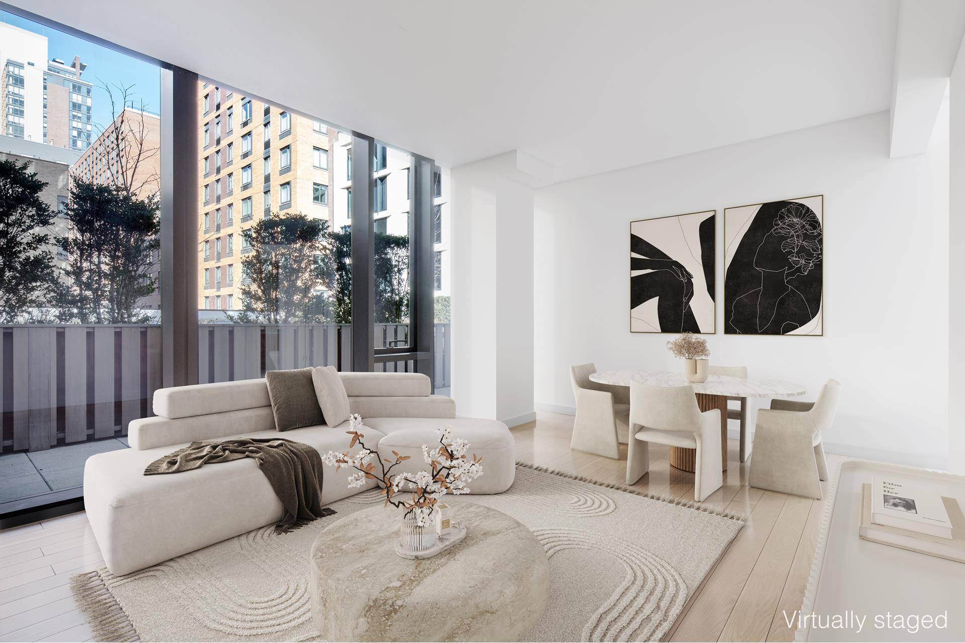 A modern oasis in Midtown West, with fabulous outdoor living spaces.