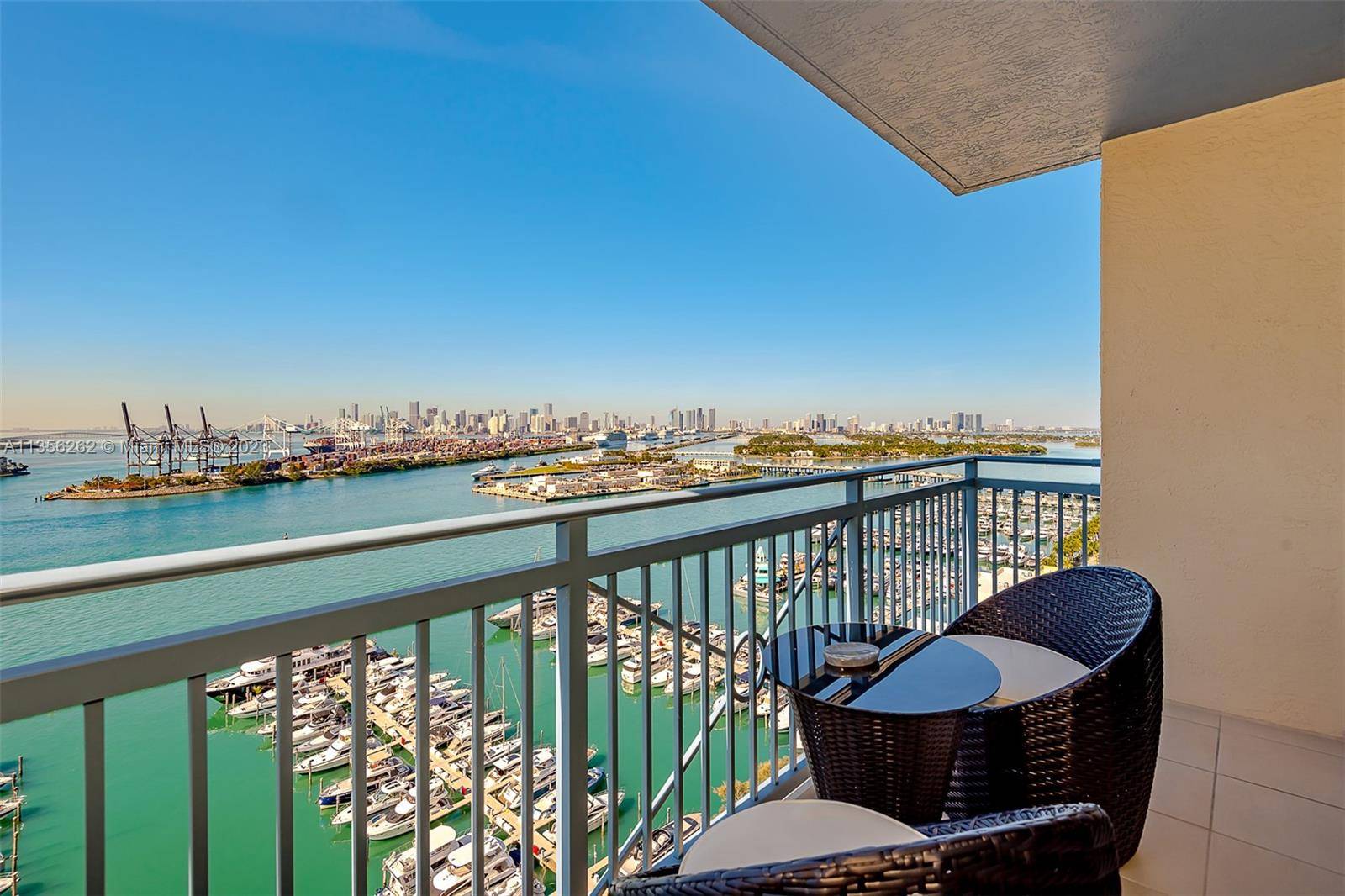 Contact agent for price. Beautifully renovated 2 bedroom, 2 bathroom unit on the 24th floor with views of downtown, bay and fisher island.
