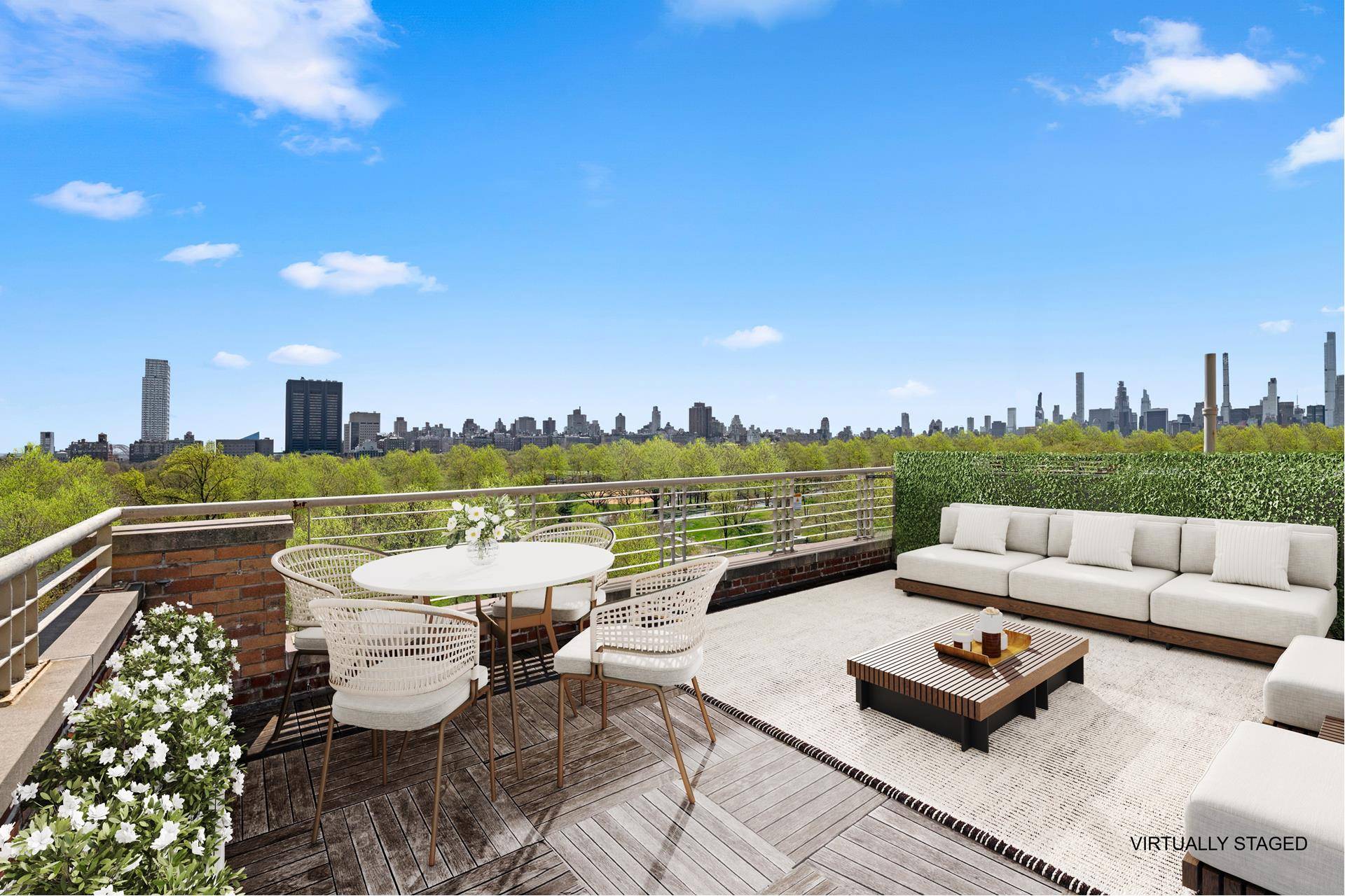 Stunning Prewar Duplex Penthouse Overlooking Central Park With sweeping views of Central Park and an approx.