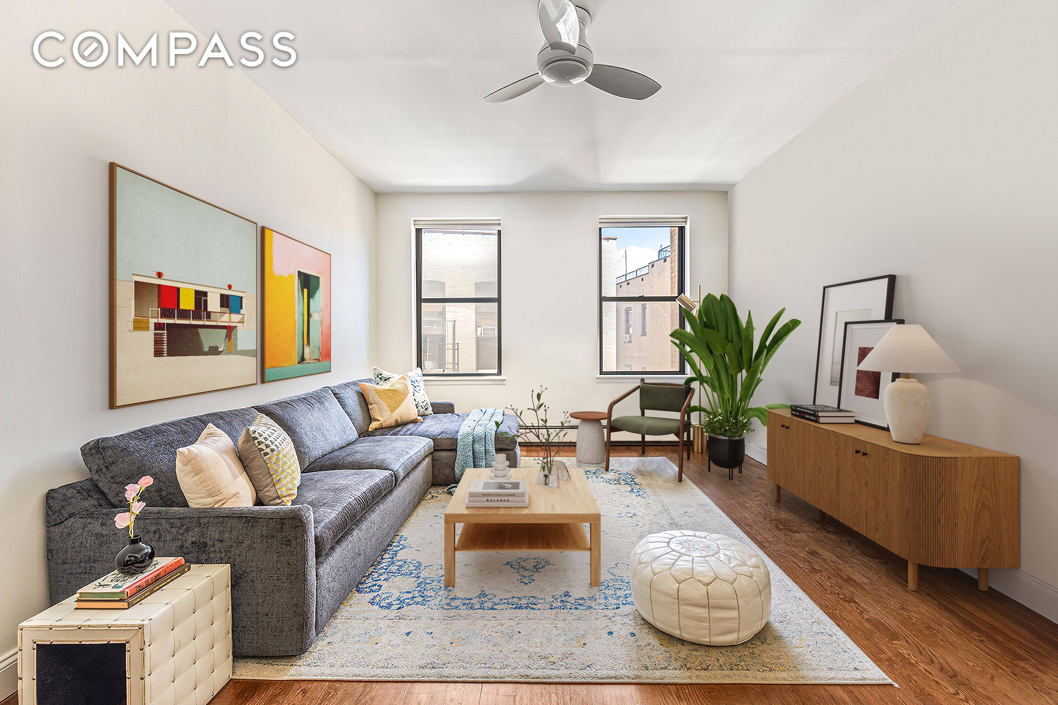 Residence 3G at 295 St. John s Place is a generously proportioned two bedroom home with a beautifully renovated eat in kitchen, oversized bedrooms, great natural light, and a fantastic ...