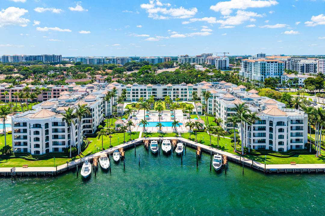 Annual furnished rental in the waterfront community of Mizner Court in Boca Raton.
