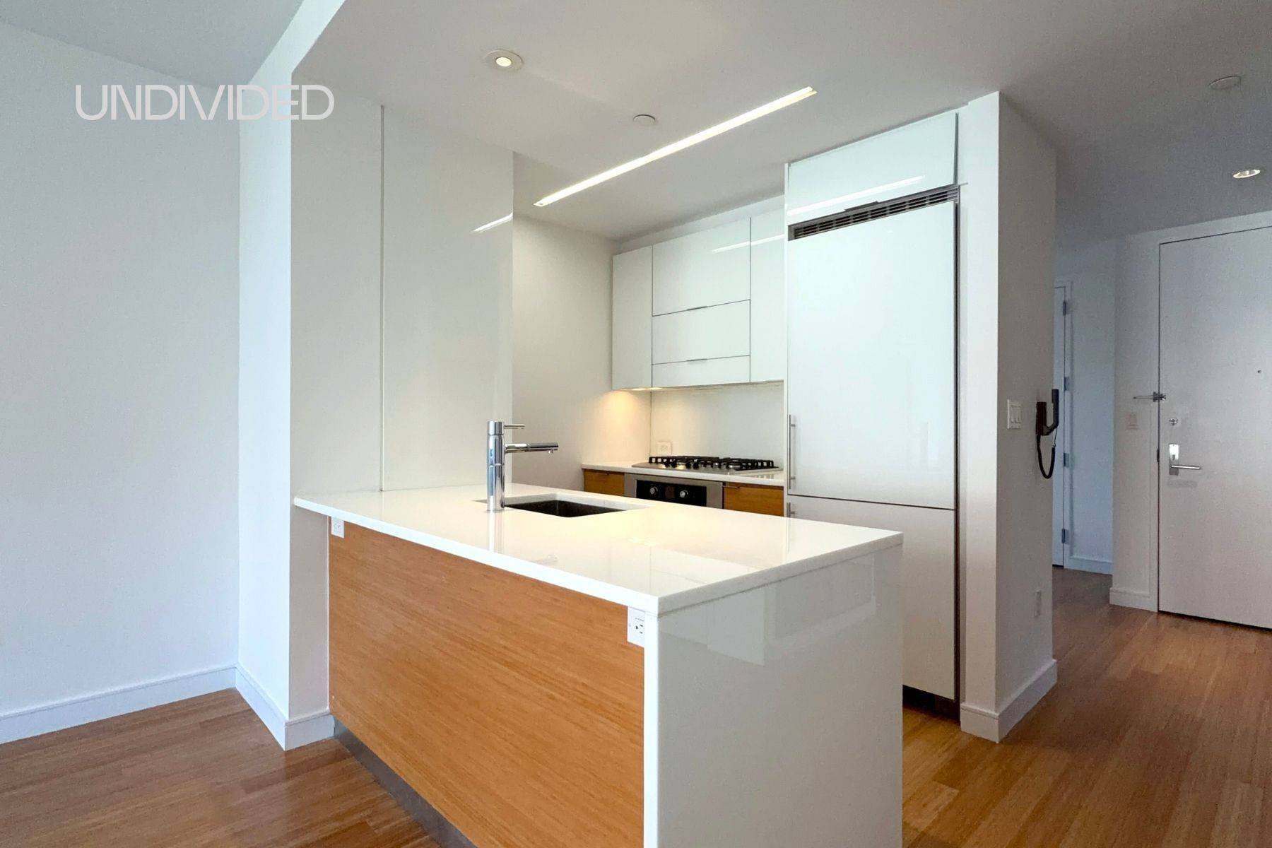 Residence 6F at 303 East 33rd Street offers approximately 874 square feet of modern, corner living with bright, north and east exposures.